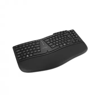 Kensington Pro Fit Ergo KB675 EQ TKL uzlādējamā tastatūra, bez ciparu bloka (80 - 87%), bezvadu, Bluetooth, membrānas, QWERTY, melna