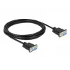 Serial kabelis DeLOCK 86606 melns 3m RS-232 Sub-D9