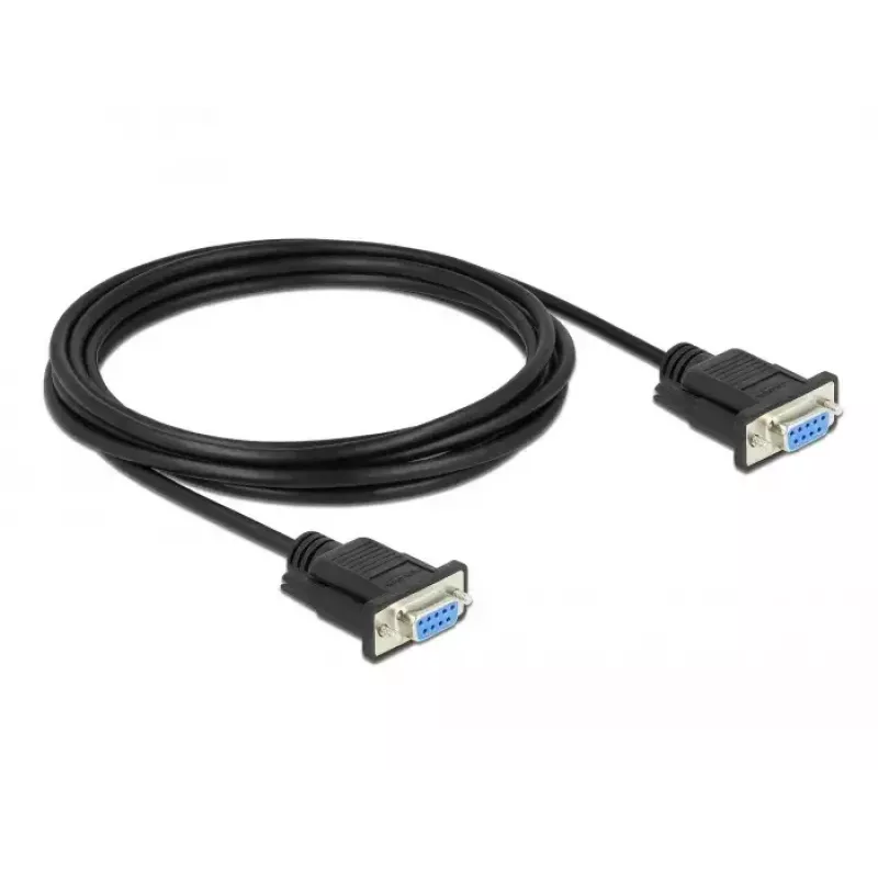 Serial kabelis DeLOCK 86606 melns 3m RS-232 Sub-D9