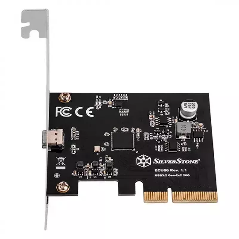 Silverstone ECU06 iekšējais USB 3.2 Gen 2 adapteris PCIe zema profila