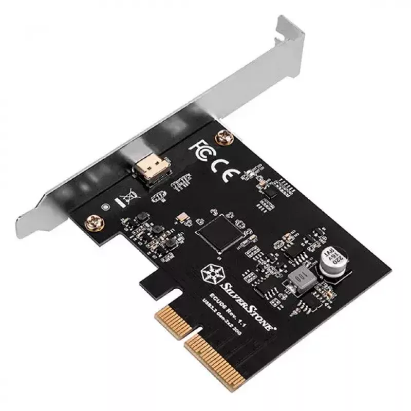 Silverstone ECU06 iekšējais USB 3.2 Gen 2 adapteris PCIe zema profila