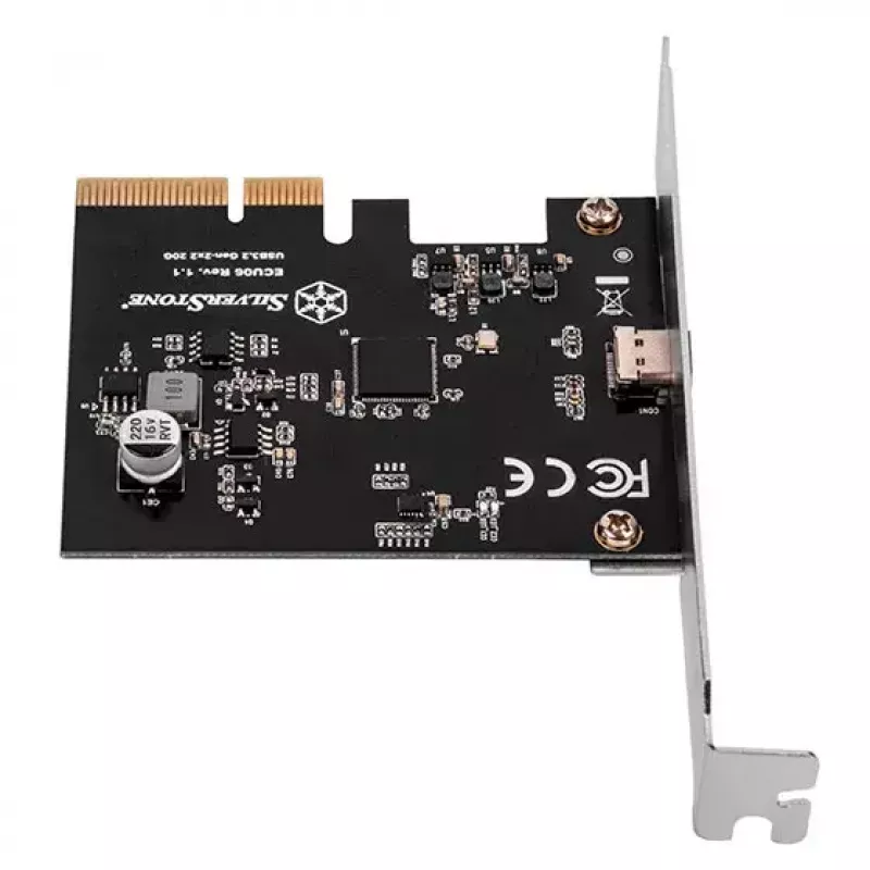 Silverstone ECU06 iekšējais USB 3.2 Gen 2 adapteris PCIe zema profila