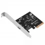 Silverstone ECU06 iekšējais USB 3.2 Gen 2 adapteris PCIe zema profila