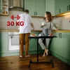 Mobilais augstumā regulējams pārnēsājams galda statīvs MACLEAN MC-121 B — regulējams augstums, slīpums, riteņi, 30 kg slodze, melns