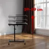Mobilais augstumā regulējams pārnēsājams galda statīvs MACLEAN MC-121 B — regulējams augstums, slīpums, riteņi, 30 kg slodze, melns