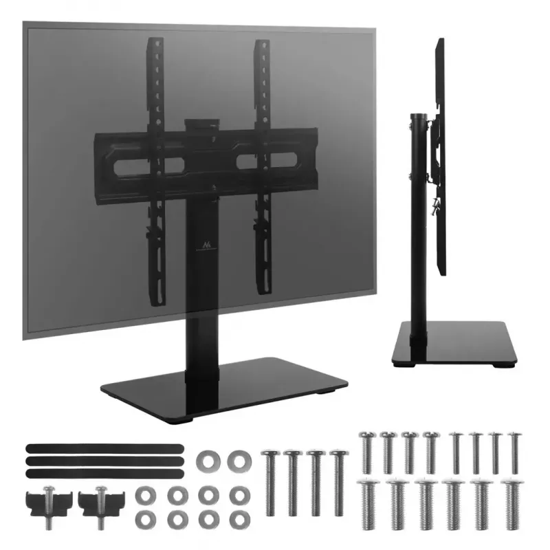 TV statīvs MACLEAN MC-132 32–55 collu televizoriem, atbalsta līdz 35 kg, 20° pagriešana, VESA 75x75–400x400