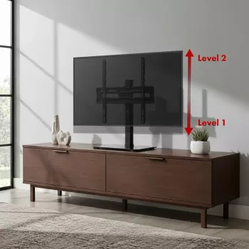 TV statīvs MACLEAN MC-132 32–55 collu televizoriem, atbalsta līdz 35 kg, 20° pagriešana, VESA 75x75–400x400