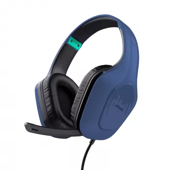 Trust GXT 415B Zirox austiņas ar vadu, galvas saite, spēlēm, zilas