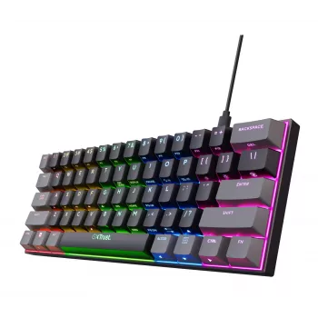Trust GXT 867 Acira tastatūra spēlēm USB QWERTY US English melna