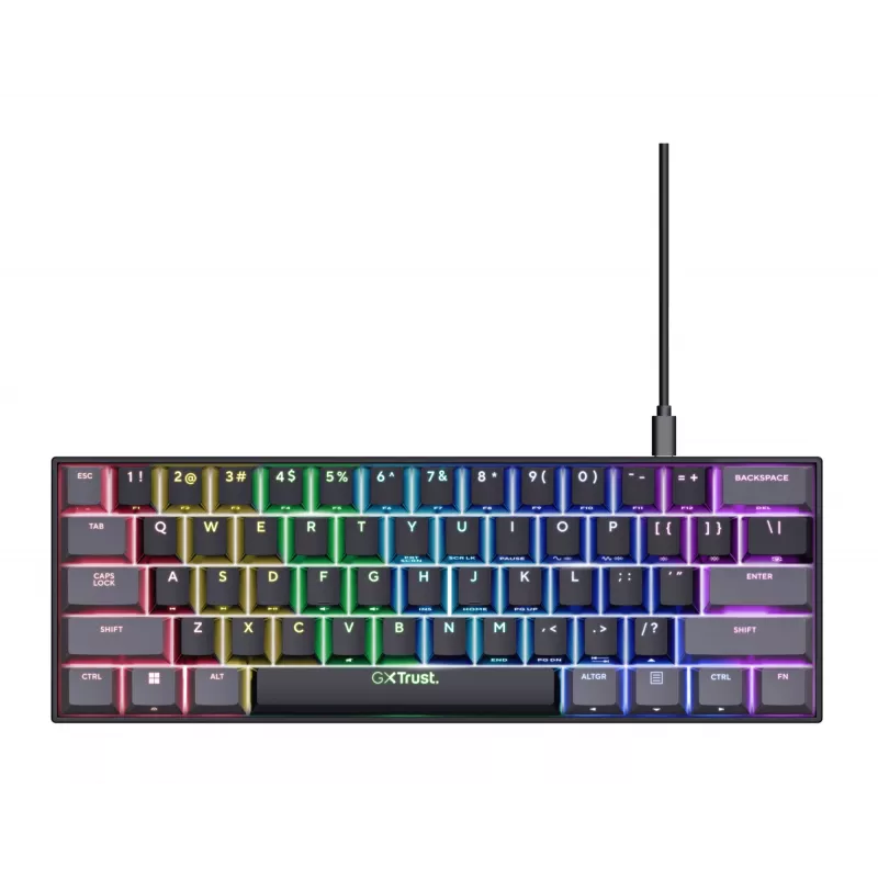 Trust GXT 867 Acira tastatūra spēlēm USB QWERTY US English melna