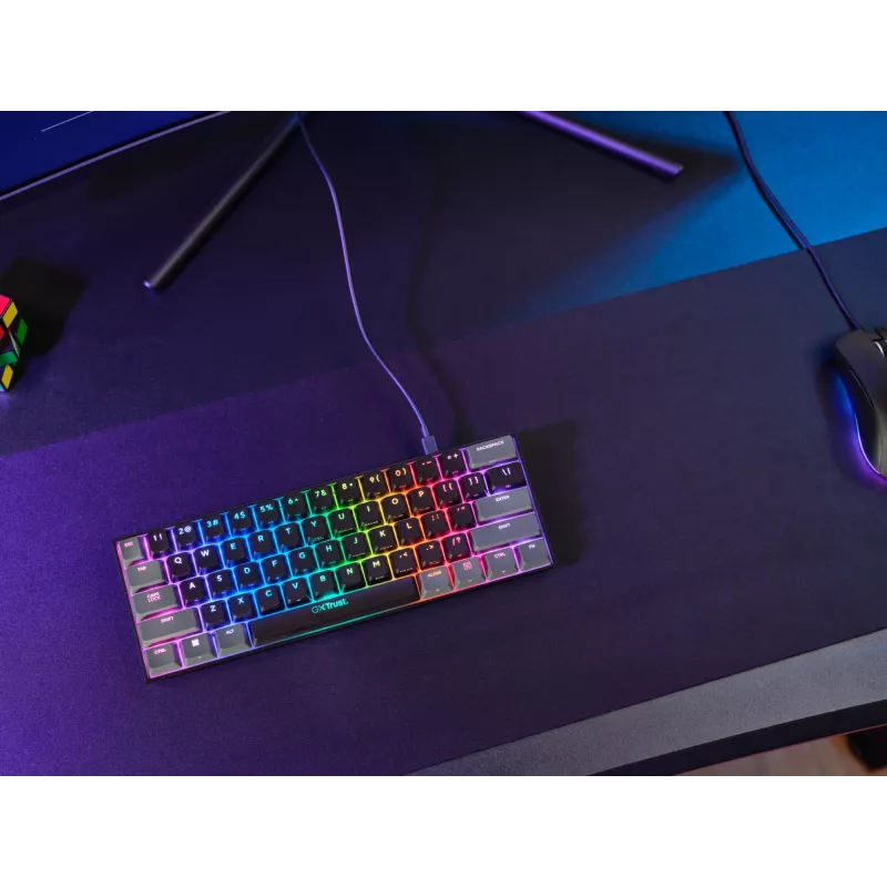Trust GXT 867 Acira tastatūra spēlēm USB QWERTY US English melna