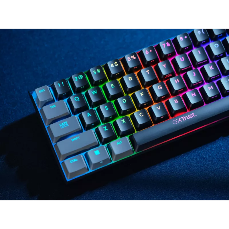 Trust GXT 867 Acira tastatūra spēlēm USB QWERTY US English melna