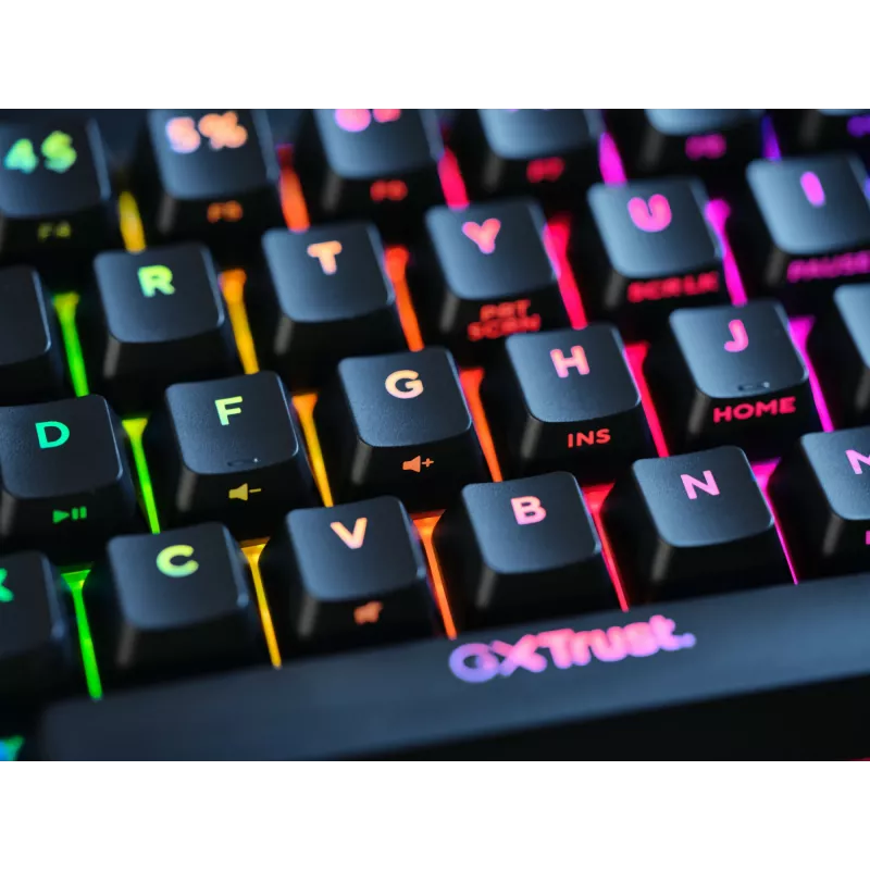 Trust GXT 867 Acira tastatūra spēlēm USB QWERTY US English melna