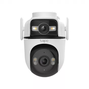 TP-Link Tapo āra dubultā lēcu pagriežama/noliekama drošības kamera, IP drošības kamera, Āra, Vadu un bezvadu, Griestu/Sienas/Staba stiprinājuma, Balta, Sfēriska