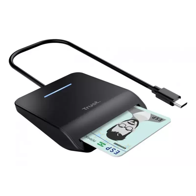 Trust Primo viedkaršu lasītājs Iekštelpām USB USB Type-C Melns