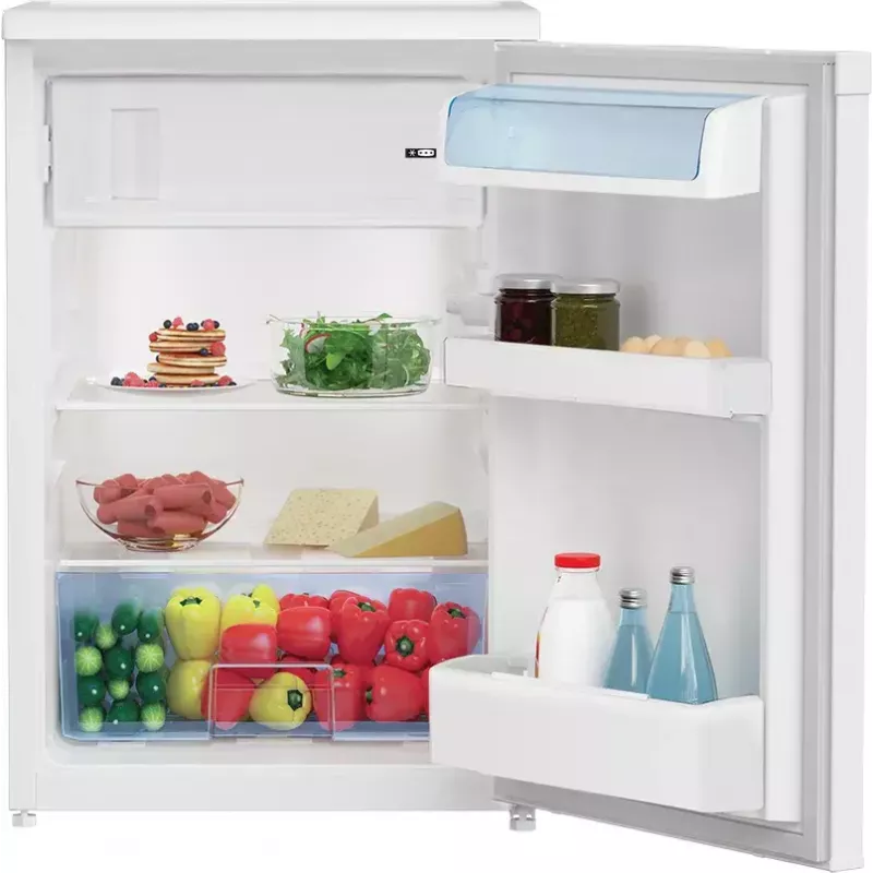 Brīvi stāvošs ledusskapis BEKO TSE1284N — 114 L kopējā (101 L ledusskapis / 13 L saldētava), E klase, 54×59×84 cm, balts