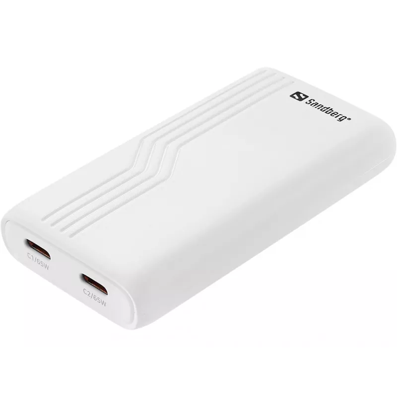 Sandberg 4in1 TravelCharger 65W balts, iekštelpām, maiņstrāva, 20 V, balts