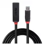 Lindy 10m USB 3.0 Active Extension plāns, USB 3.2 Gen 1 (3.1 Gen 1) Type-C, USB 3.2 Gen 1 (3.1 Gen 1) Type-C, 5000 Mbit/s, melns, akrilnitrila butadiēna stirols (ABS), apaļais kabelis