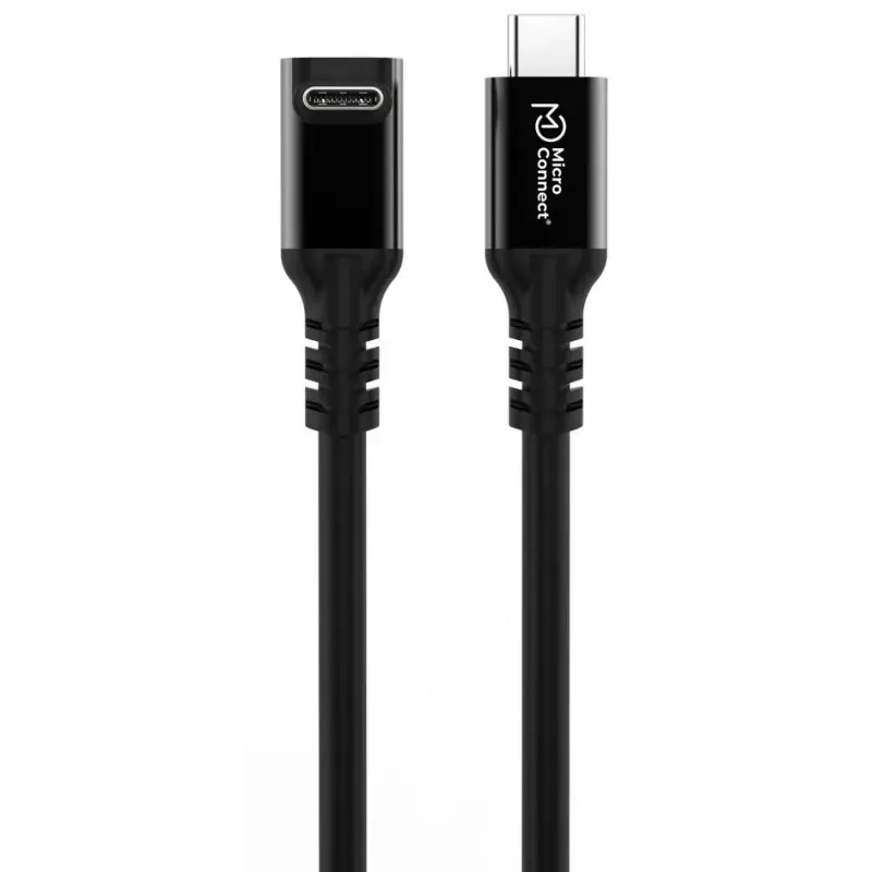 USB C–USB C kabelis MicroConnect MC-USB3.2CC015-FA USB 3.2 Gen 2x2 0,15 m melns