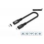 USB4 Gen 3x2 USB-C–USB-C kabelis MicroConnect MC-LS-USB4CC0.15, 0,15 m, melns