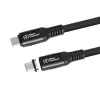 USB4 Gen 3x2 USB-C–USB-C kabelis MicroConnect MC-LS-USB4CC0.15, 0,15 m, melns