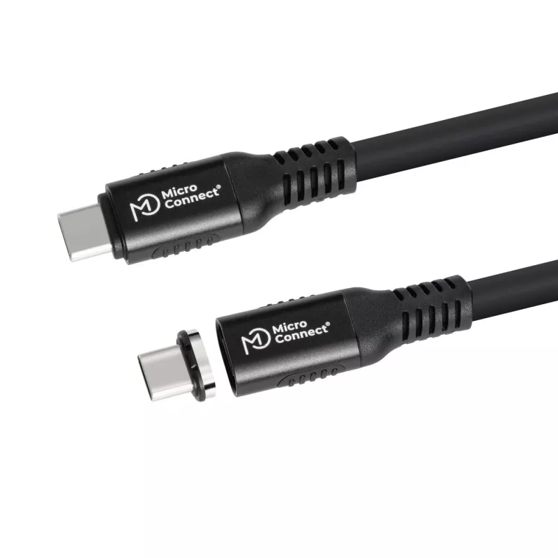 USB4 Gen 3x2 USB-C–USB-C kabelis MicroConnect MC-LS-USB4CC0.15, 0,15 m, melns