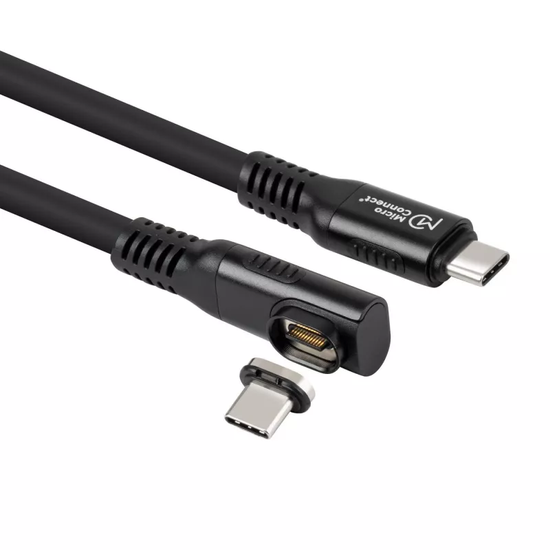 USB4 Gen 3x2 USB-C uz USB-C kabelis MicroConnect MC-LS-USB4CC0.15-A — 0,15 m, melns