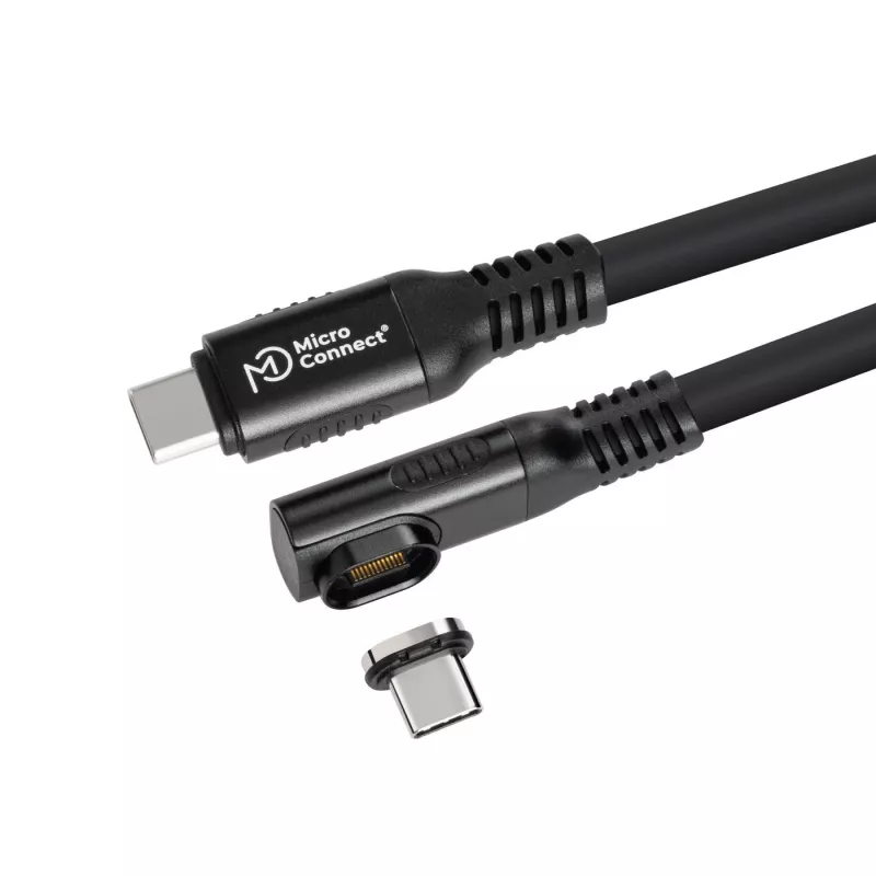 USB4 Gen 3x2 USB-C uz USB-C kabelis MicroConnect MC-LS-USB4CC0.15-A — 0,15 m, melns