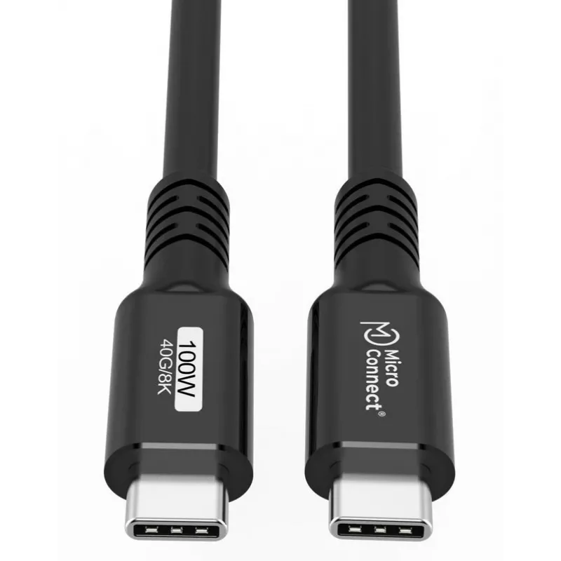 Microconnect USB4CC015 USB kabelis USB4 Gen 3x2 0.15 m USB C Melns