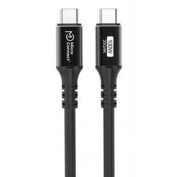 USB-C uz USB-C kabelis MicroConnect USB3.2CC015 — USB 3.2 Gen 2x2, 0,15 m, melns