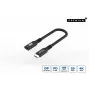 USB-C uz USB-C kabelis MicroConnect USB3.2CC015EX, USB 3.2 Gen 2x2, 0,15 m, melns