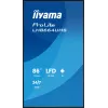 Digitālā reklāmas planšete IIYAMA LH8664UHS-B3AG — 85,6 collas (2,17 m) 3840x2160 4K IPS, 450 cd/m², Wi‑Fi, Android, 24/7, melna