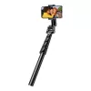 Selfie stick UGREEN LP680 Bluetooth with remote, extension up to 1.7 m, max height 180 cm, universal compatibility, Melns