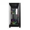 PC vidējā torņa korpuss MODECOM VOLCANO STELLAR PLUS ARGB MIDI, 5 priekšējie ventilatori, rūdīts stikls, USB-C