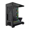 PC vidējā torņa korpuss MODECOM VOLCANO STELLAR PLUS ARGB MIDI, 5 priekšējie ventilatori, rūdīts stikls, USB-C