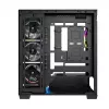 PC vidējā torņa korpuss MODECOM VOLCANO STELLAR PLUS ARGB MIDI, 5 priekšējie ventilatori, rūdīts stikls, USB-C