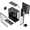 PC vidējā torņa korpuss MODECOM VOLCANO STELLAR PLUS ARGB MIDI, 5 priekšējie ventilatori, rūdīts stikls, USB-C