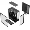 PC korpuss MODECOM VOLCANO STELLAR PLUS MIDI MELNS — mid-tower ATX, rūdīts stikls, USB-C, atbalsta līdz 420 mm GPU