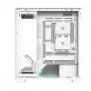 PC korpuss MODECOM VOLCANO STELLAR PLUS MIDI BALTS — Midi Tower, microATX, rūdīts stikls, USB-C, atbalsta GPU 420 mm