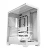 PC korpuss MODECOM VOLCANO STELLAR PLUS MIDI BALTS — Midi Tower, microATX, rūdīts stikls, USB-C, atbalsta GPU 420 mm