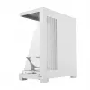 PC korpuss MODECOM VOLCANO STELLAR PLUS MIDI BALTS — Midi Tower, microATX, rūdīts stikls, USB-C, atbalsta GPU 420 mm