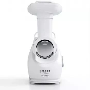 Gaļas maļamā mašīna SMAPP modelis 490.81 BALTA - 2200 W, 1 ātrums, 2.7 kg/min, 3 sietiņi, balta, smalcināšanas uzgalis