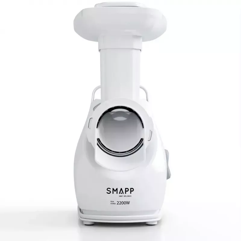 Gaļas maļamā mašīna SMAPP modelis 490.81 BALTA - 2200 W, 1 ātrums, 2.7 kg/min, 3 sietiņi, balta, smalcināšanas uzgalis