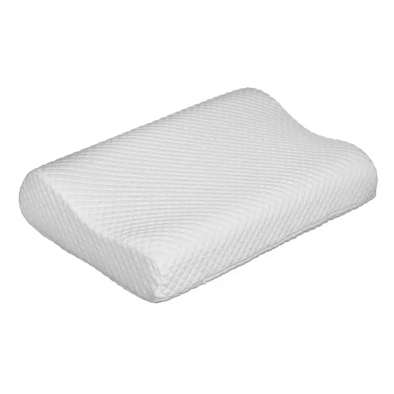 Ortopēdiskais kakla spilvens ActionMed CERVICAL MED PILLOW PO100AM — putu pildījums, 550×360×120 mm, mazgājams pārvalks, balts