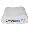 Ortopēdiskais kakla spilvens ActionMed CERVICAL MED PILLOW PO100AM — putu pildījums, 550×360×120 mm, mazgājams pārvalks, balts