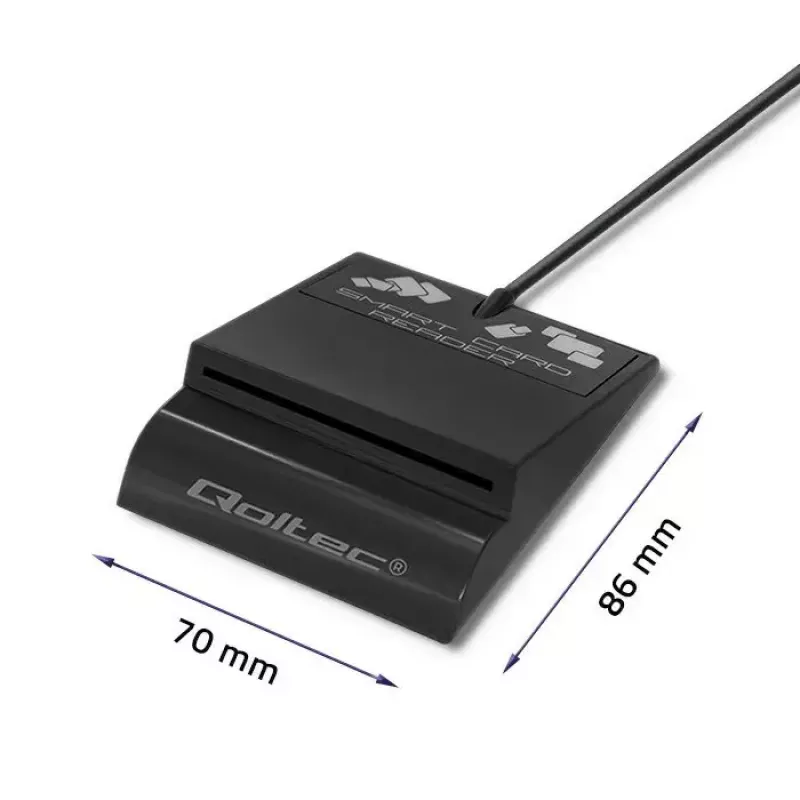 Karšu lasītājs QOLTEC Smart ID Card Reader Intelligenst Model 50636 USB Type C