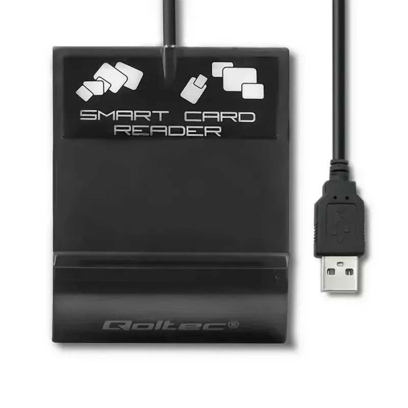 Karšu lasītājs QOLTEC Smart ID Card Reader Intelligenst Model 50636 USB Type C
