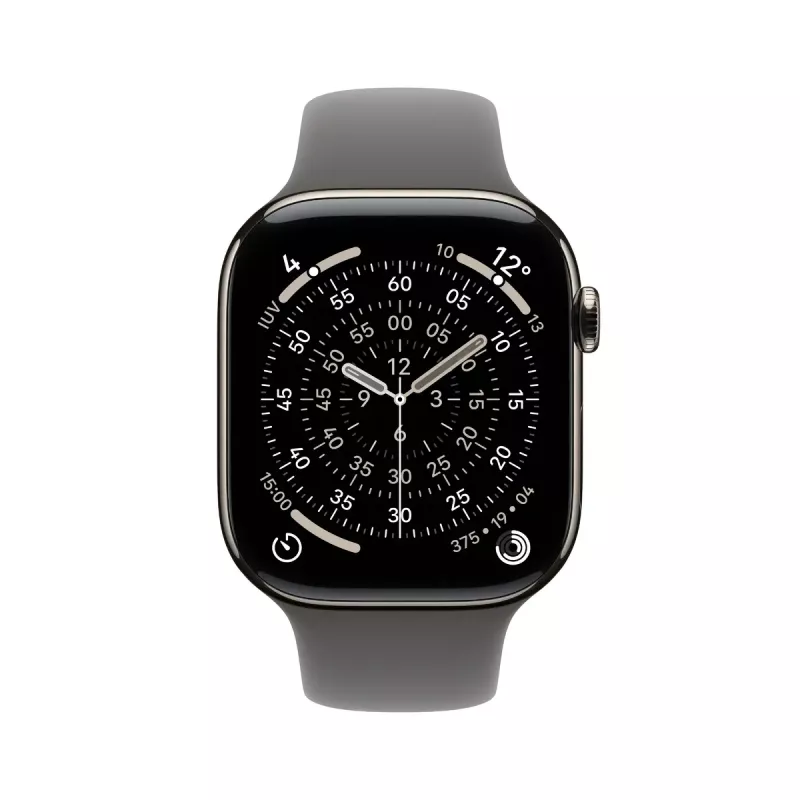 Apple Watch Series 11 GPS + Cellular 42mm dabīga titāna korpuss