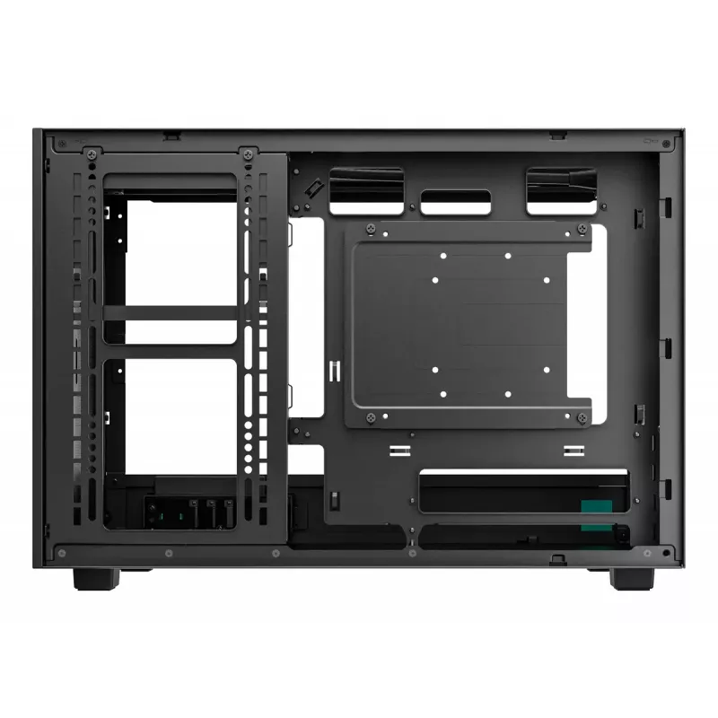 PC korpuss DeepCool CH260 Micro Tower Melns — Micro-ATX/Mini-ITX, rūdītais stikls, USB-C, maks. GPU 413 mm
