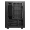 PC korpuss DeepCool CH260 Micro Tower Melns — Micro-ATX/Mini-ITX, rūdītais stikls, USB-C, maks. GPU 413 mm